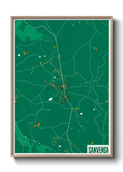 Une affiche de carte sur Sanvensa