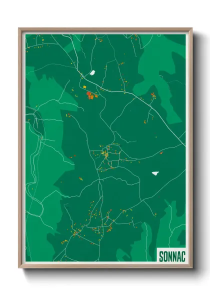 Une affiche de carte sur Sonnac
