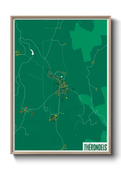 Une affiche de carte sur Thérondels