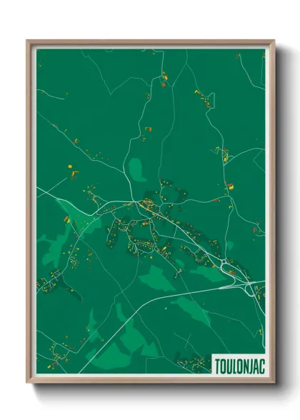 Une affiche de carte sur Toulonjac