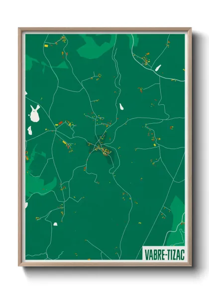 Une affiche de carte sur Vabre-Tizac