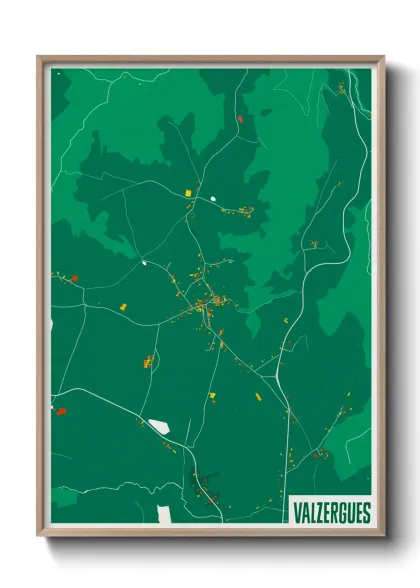 Une affiche de carte sur Valzergues