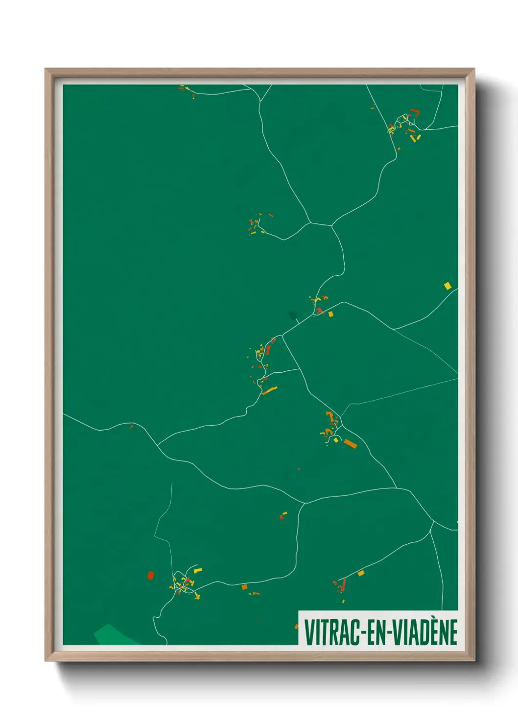 Un poster carteVitrac-en-Viadène