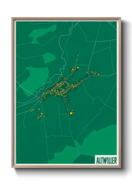 Une affiche de carte sur Altwiller