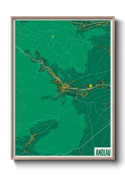 Une affiche de carte sur Andlau