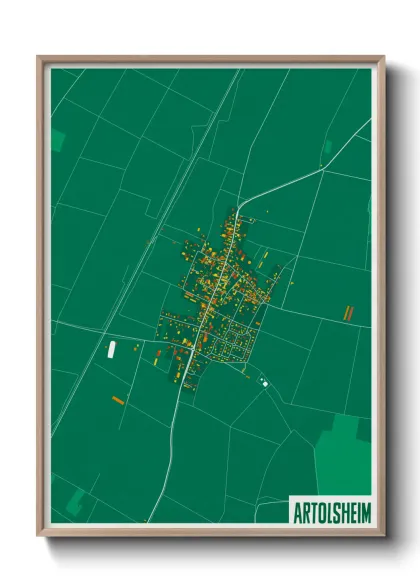 Une affiche de carte sur Artolsheim