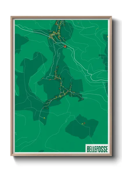 Une affiche de carte sur Bellefosse