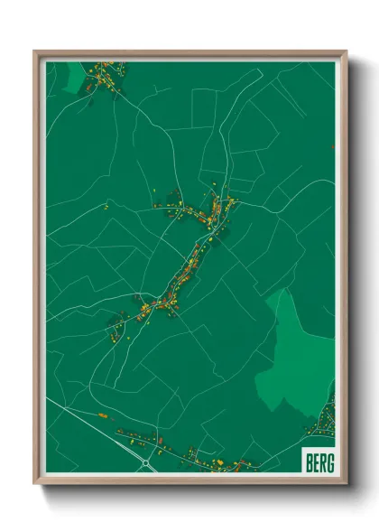 Une affiche de carte sur Berg