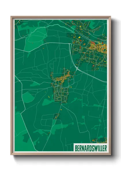 Une affiche de carte sur Bernardswiller
