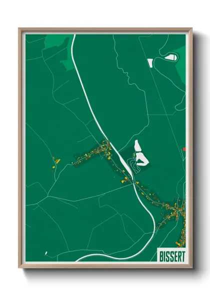 Une affiche de carte sur Bissert