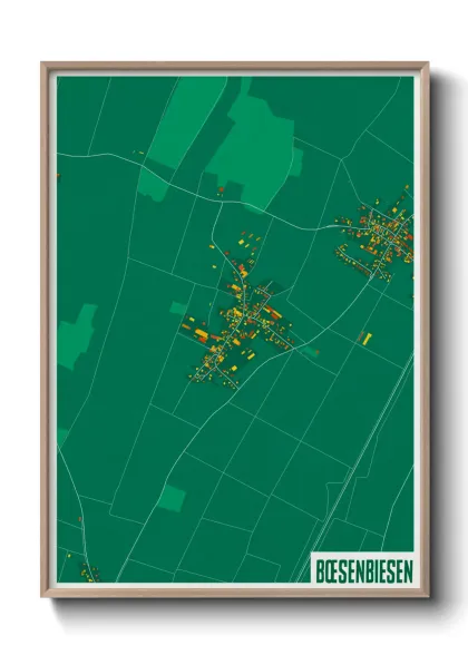 Une affiche de carte sur Bœsenbiesen