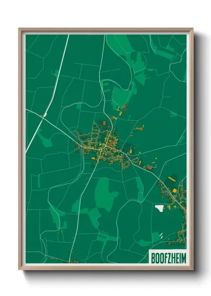 Une affiche de carte sur Boofzheim