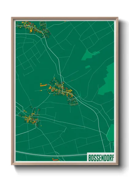 Une affiche de carte sur Bossendorf