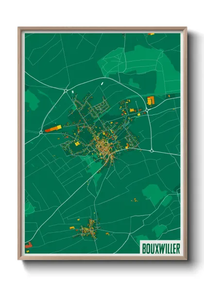 Une affiche de carte sur Bouxwiller