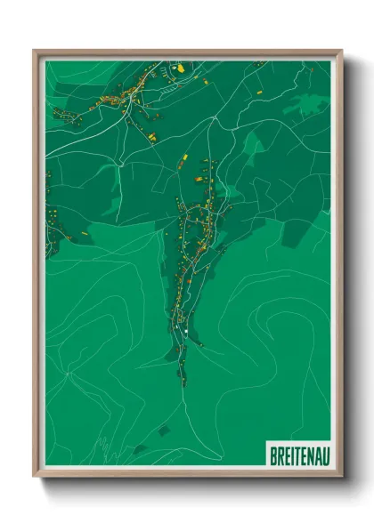 Une affiche de carte sur Breitenau