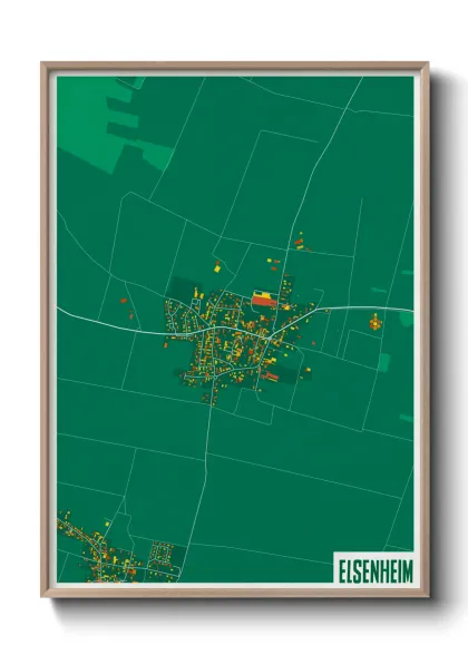 Une affiche de carte sur Elsenheim