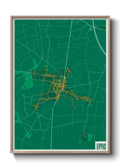 Une affiche de carte sur Epfig