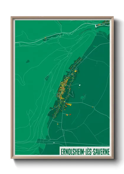 Une affiche de carte sur Ernolsheim-lès-Saverne