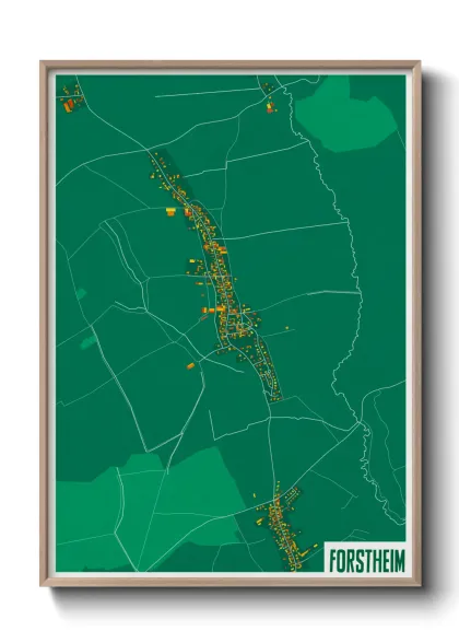 Une affiche de carte sur Forstheim