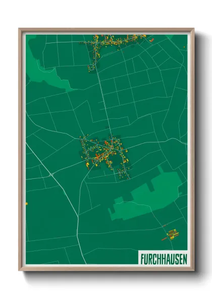 Une affiche de carte sur Furchhausen