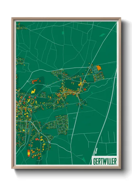 Une affiche de carte sur Gertwiller