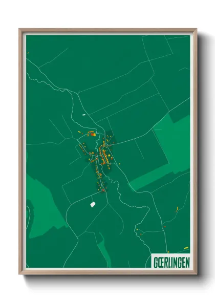 Une affiche de carte sur Gœrlingen