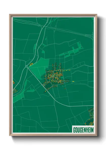Une affiche de carte sur Gougenheim