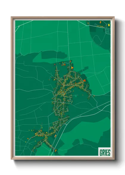 Une affiche de carte sur Gries