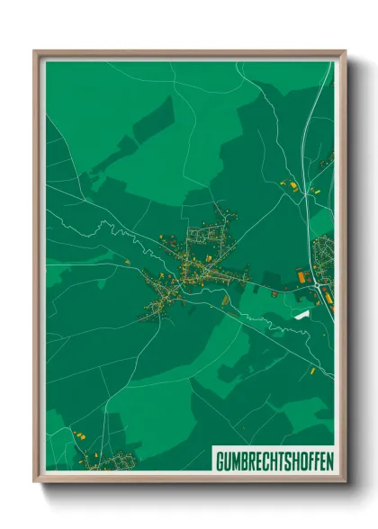 Une affiche de carte sur Gumbrechtshoffen