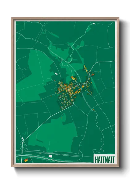 Une affiche de carte sur Hattmatt