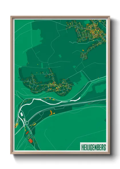 Une affiche de carte sur Heiligenberg