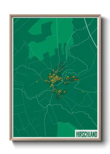 Une affiche de carte sur Hirschland