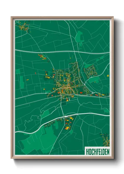 Une affiche de carte sur Hochfelden