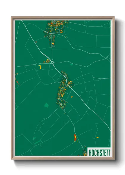 Une affiche de carte sur Hochstett