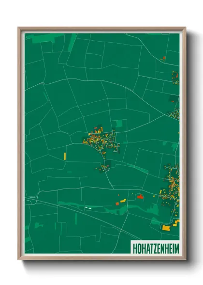 Une affiche de carte sur Hohatzenheim