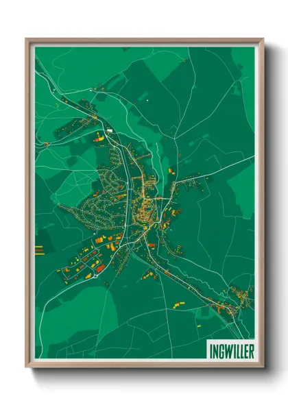 Une affiche de carte sur Ingwiller