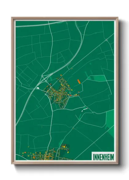 Une affiche de carte sur Innenheim