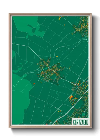 Une affiche de carte sur Kertzfeld