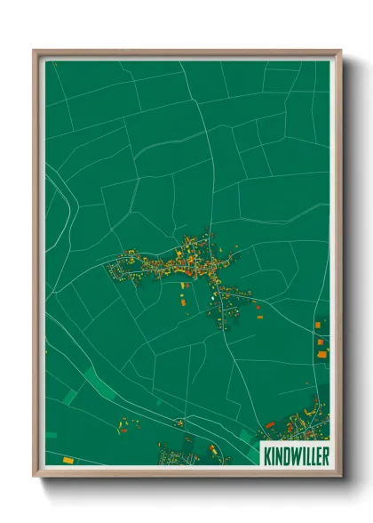 Une affiche de carte sur Kindwiller