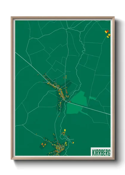 Une affiche de carte sur Kirrberg