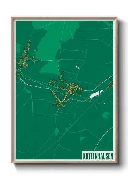 Une affiche de carte sur Kutzenhausen