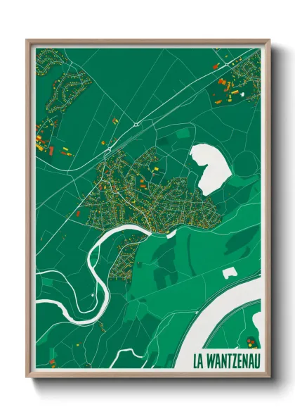 Une affiche de carte sur La Wantzenau