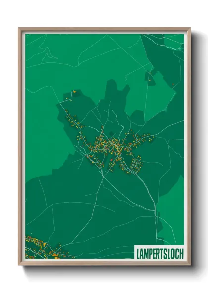 Une affiche de carte sur Lampertsloch