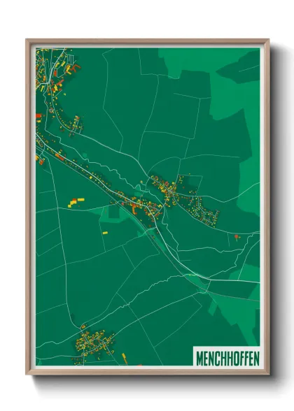 Une affiche de carte sur Menchhoffen