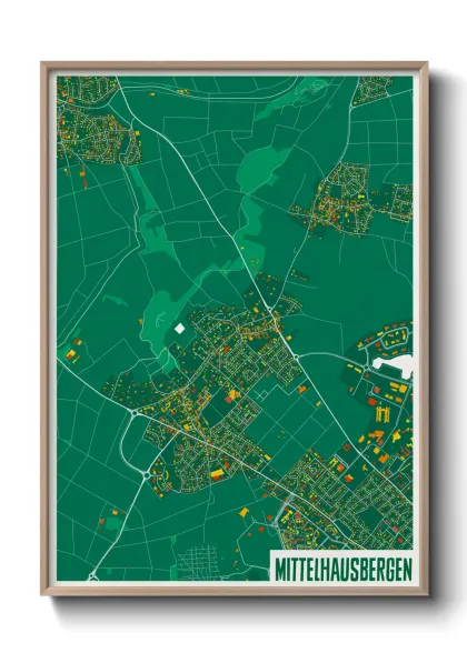 Une affiche de carte sur Mittelhausbergen