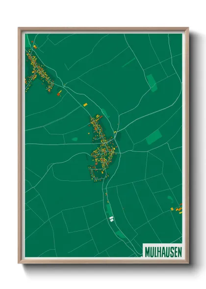 Une affiche de carte sur Mulhausen