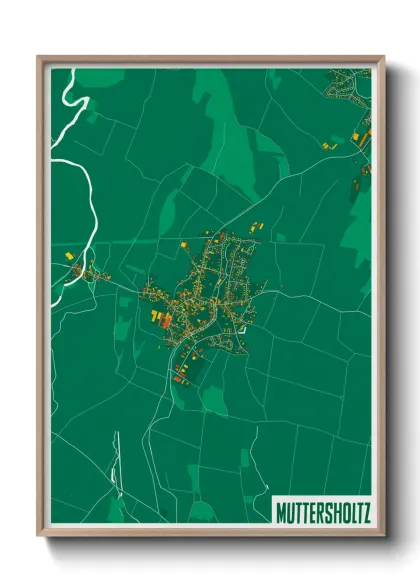 Une affiche de carte sur Muttersholtz