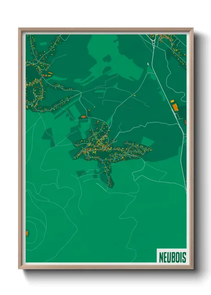 Une affiche de carte sur Neubois