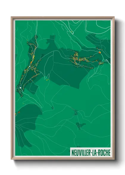 Une affiche de carte sur Neuviller-la-Roche