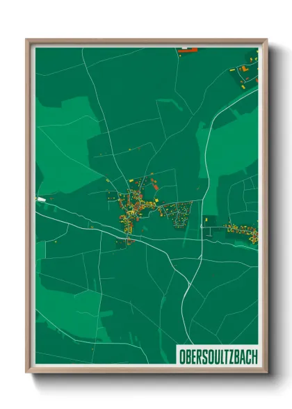 Une affiche de carte sur Obersoultzbach